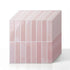 3D Peel and Stick Wall Tiles Self Adhesive LinearGrid Backsplash 10 Sheets, Pink