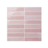 3D Peel and Stick Wall Tiles Self Adhesive LinearGrid Backsplash 10 Sheets, Pink