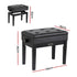 Adjustable Piano Bench Wooden Keyboard Seat Padded Music Chair Black