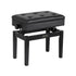 Adjustable Piano Bench Wooden Keyboard Seat Padded Music Chair Black