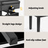 Adjustable Piano Bench Wooden Keyboard Seat Padded Music Chair Black