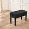 Adjustable Piano Bench Stool with Storage PU Leather Seat Black