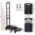 Giantz Folding Hand Truck Platform Trolley Foldable Dolly Cart 200kg Load Black
