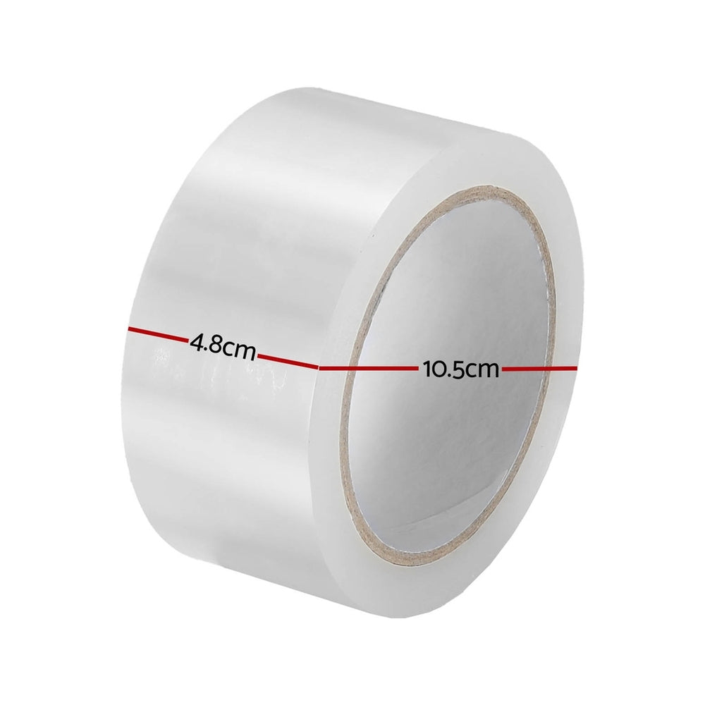 12 Rolls Packing Packaging Tape Sticky Clear Sealing Tapes Transparent 48mmx75m