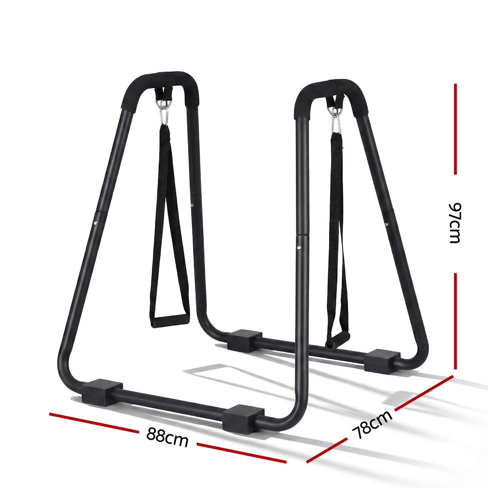 Dip Station Parallel Bars Heavy Duty Home Gym Stand Calisthenics Black