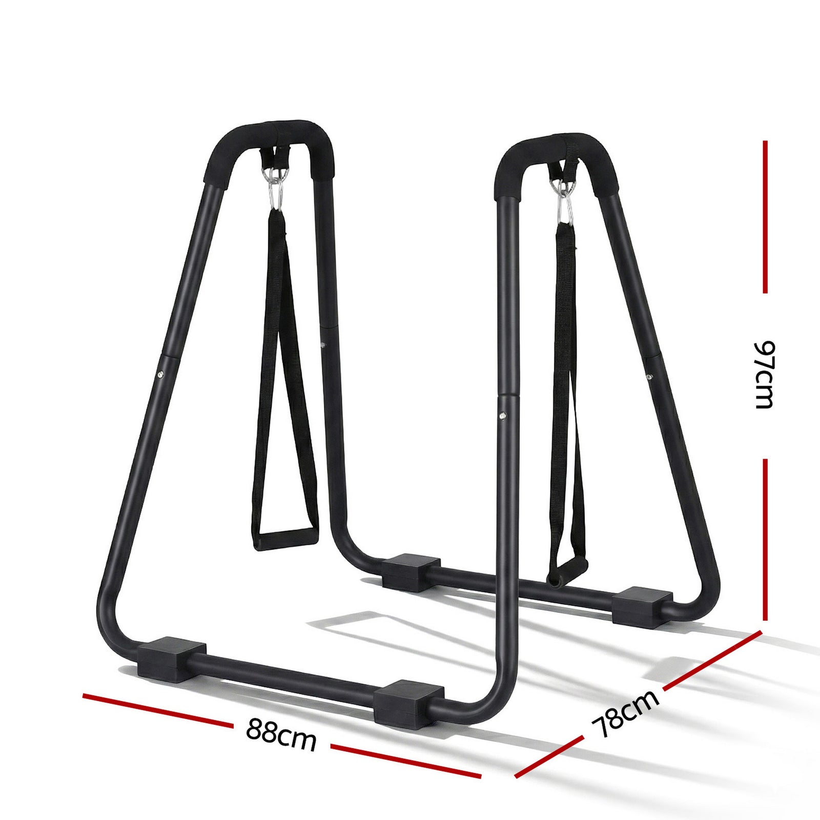 Dip Station Parallel Bars Heavy Duty Home Gym Stand Calisthenics Black