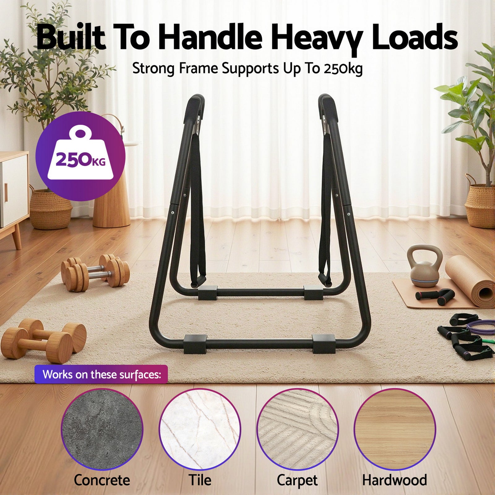 Dip Station Parallel Bars Heavy Duty Home Gym Stand Calisthenics Black