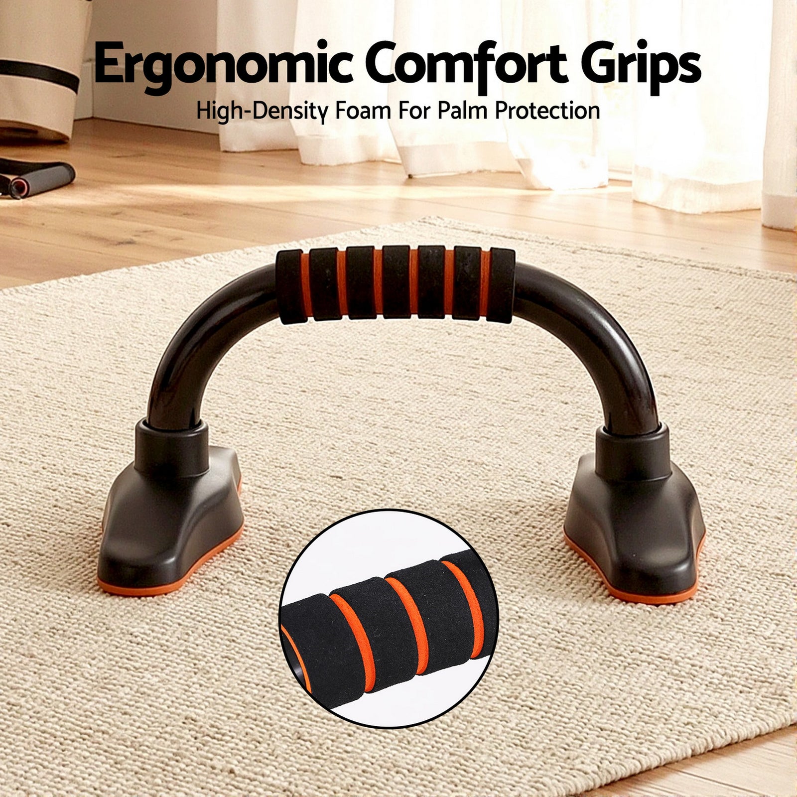 Push Up Bars Stands Parallel Handles Home Gym Fitness Strength Training