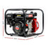 Petrol Water Pump 7HP Max, 2" High Flow 4-Stroke Engine Transfer Fire Fighting Pumps Rain Tank Oil Irrigation Garden Farm Pond Outdoor Irrigations, w Hose Fittings Inlet Filter Rubber Feet Red