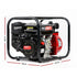 Petrol Water Pump, 2" 7HP Max High Flow Transfer Fire Fighting Pumps Rain Tank Oil Irrigation Garden Farm Pond Outdoor Irrigations, with Hose Fittings Inlet Filter Rubber Feet Black Red