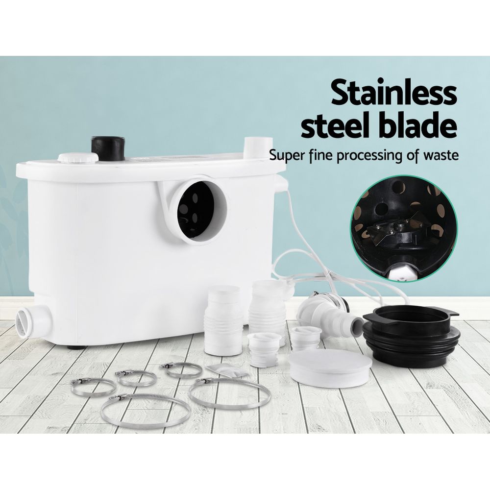 400W Macerator Pump Toilet Waste Pump 4 Inlet Bathroom Sewer System