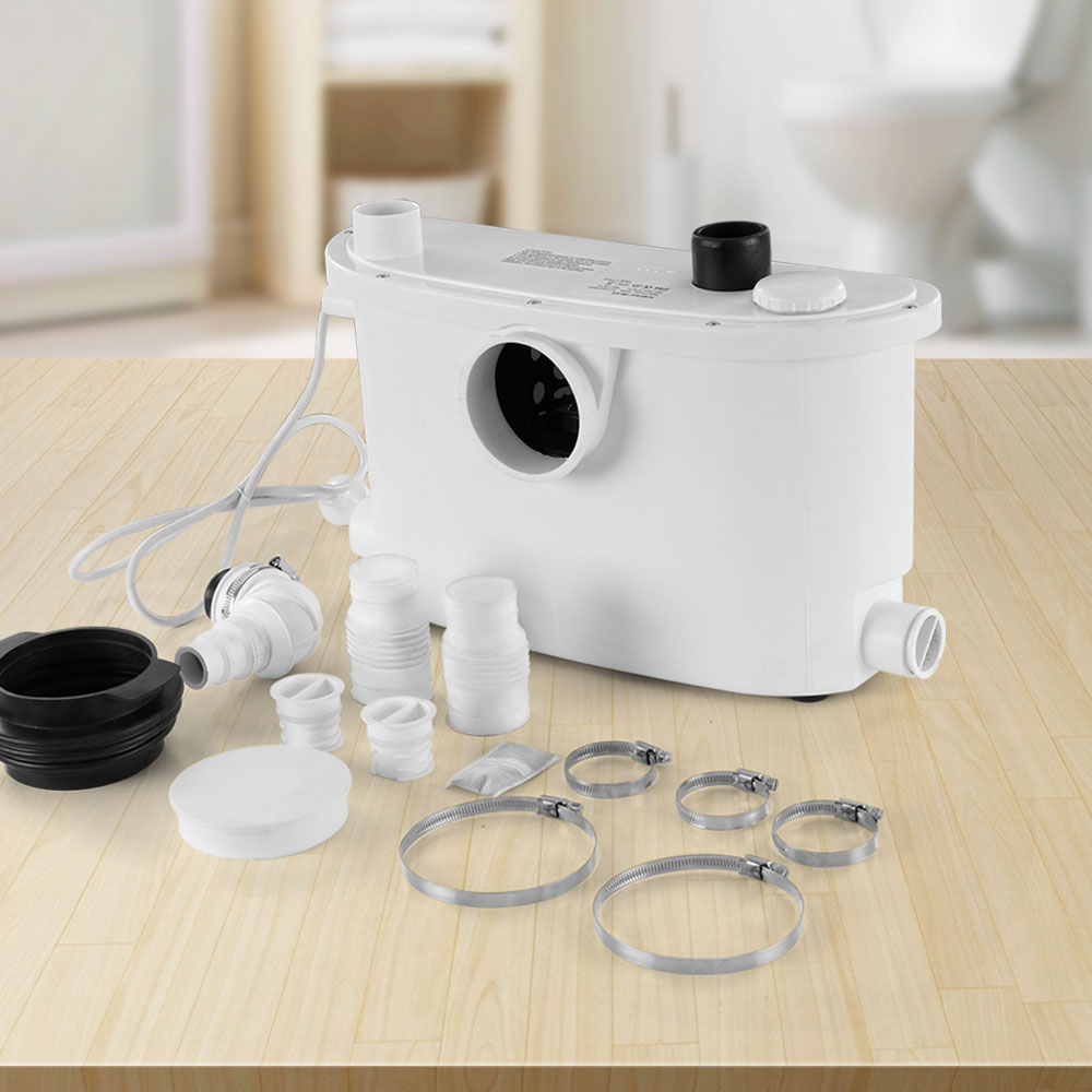400W Macerator Pump Toilet Waste Pump 4 Inlet Bathroom Sewer System