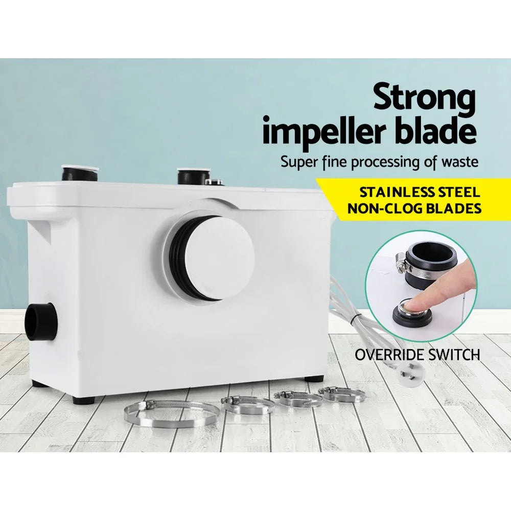 600W Macerator Pump 3 Inlet Toilet Shower Waste Water Disposal Unit