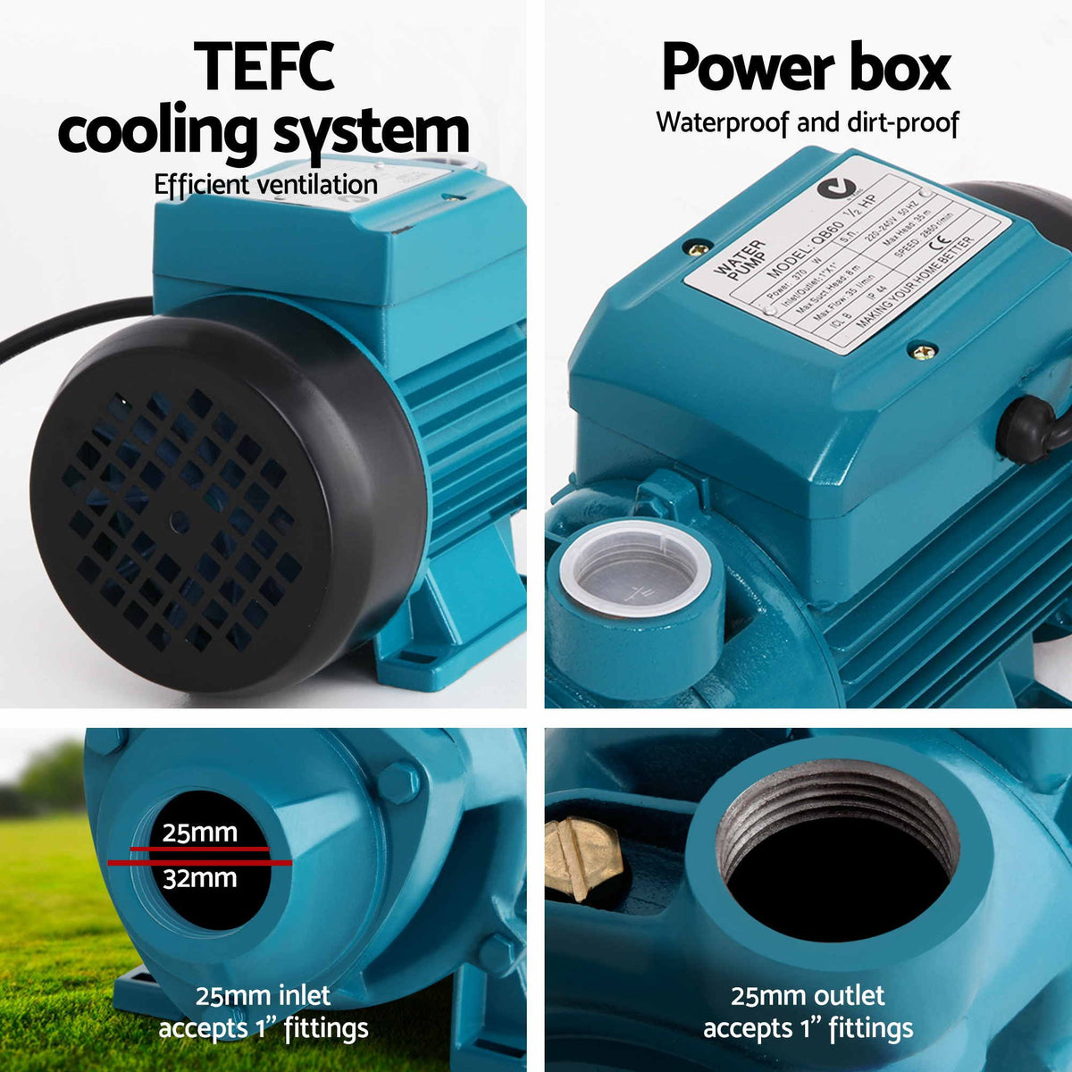 Peripheral Water Pump Auto Controller Booster Garden Irrigation 0.5HP