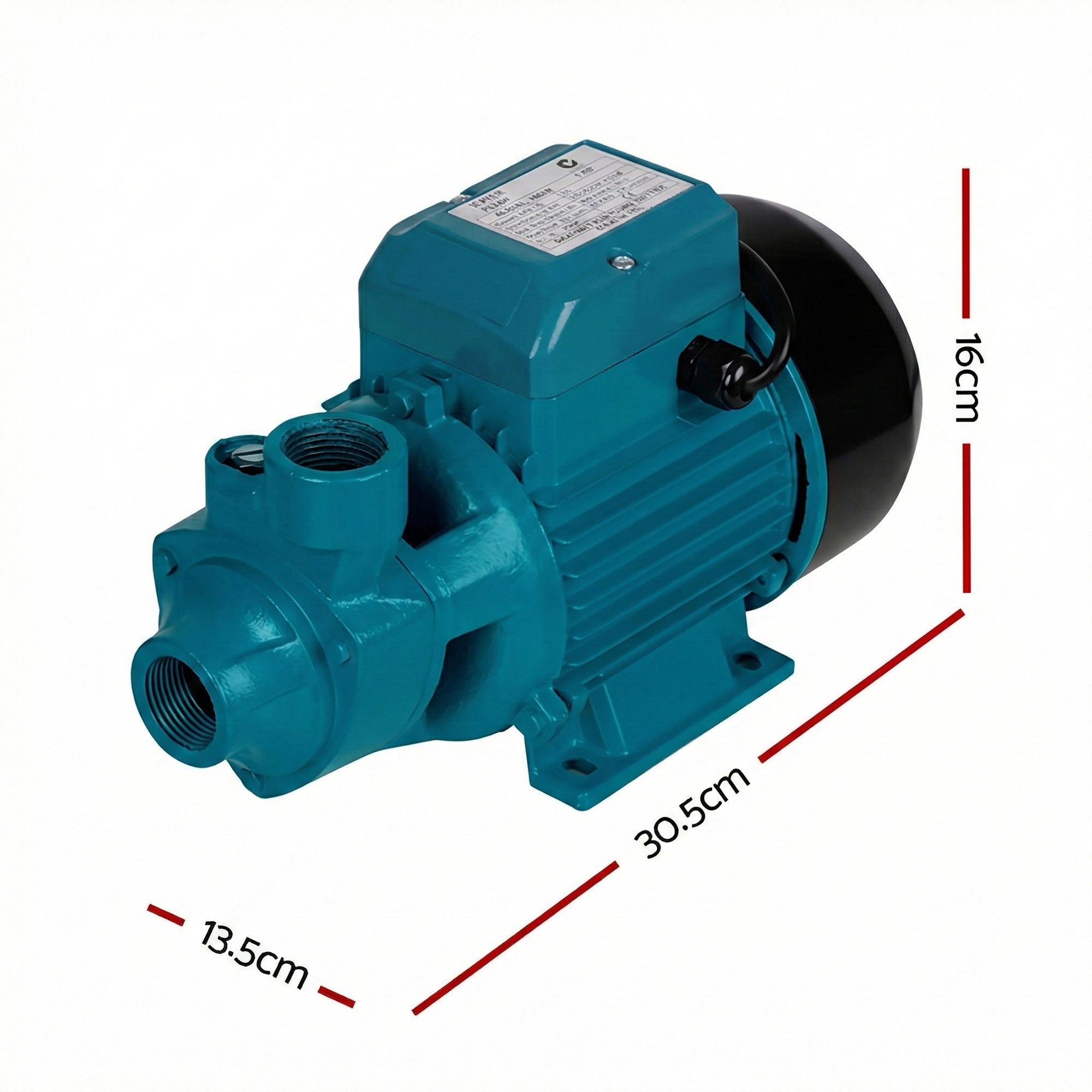 750W Garden Water Pump 3300L/H High Pressure Irrigation Pool Pump 1HP