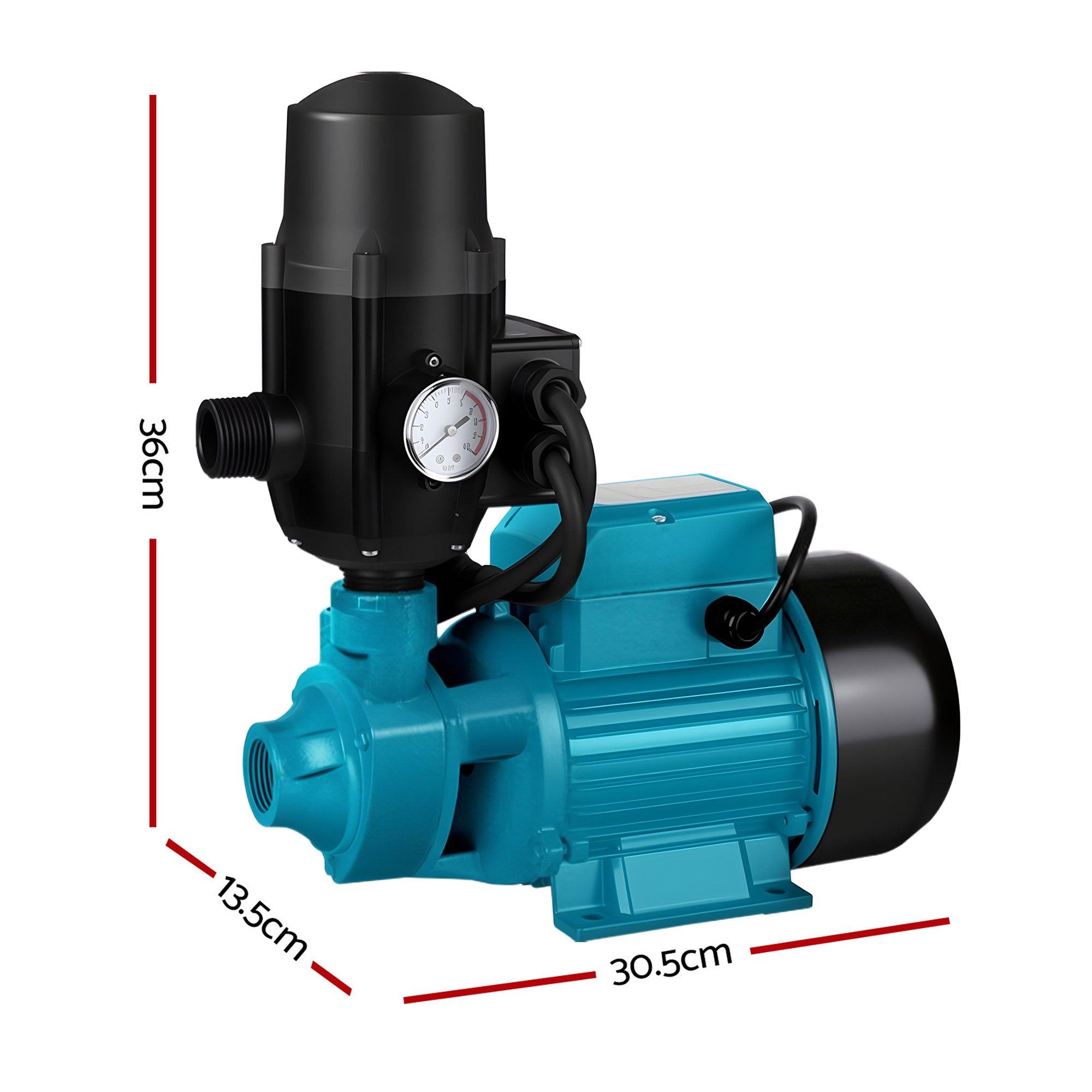 Peripheral Water Pump Garden Boiler Car Wash Auto Irrigation QB80 Black