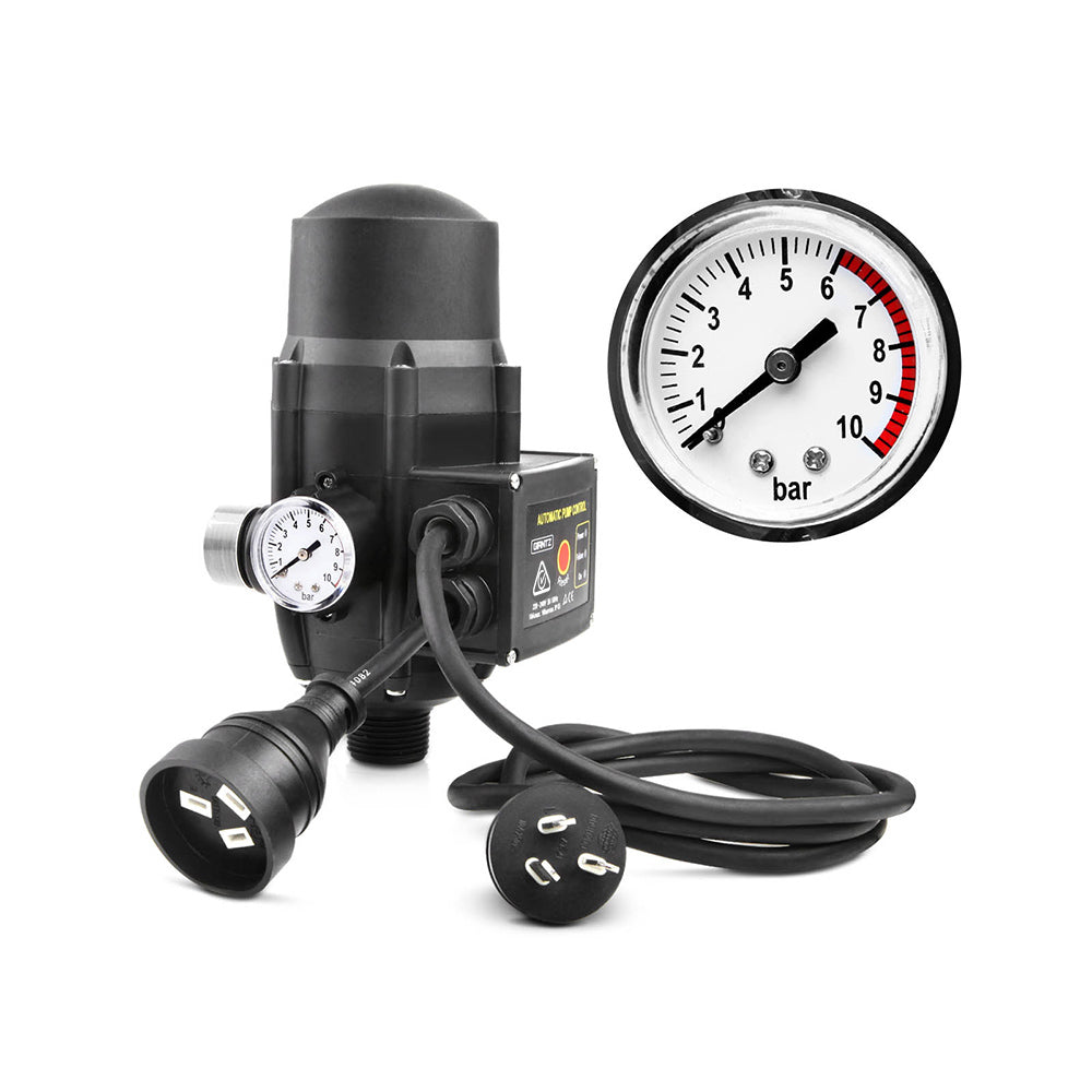 Garden Water Pump High Pressure 2000W Max 4-Stage Booster Pump House Black