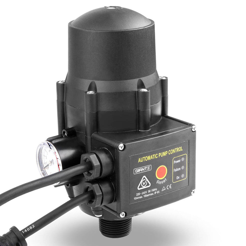 Garden Water Pump High Pressure 2000W Max 4-Stage Booster Pump House Black