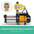 2000W Max 4-Stage Garden Water Pump High Pressure Irrigation Booster Pump, Automatic Multi-Stage External Sprinkler Pump for Rainwater Tank Transfer, Home Farm Lawn, Yellow