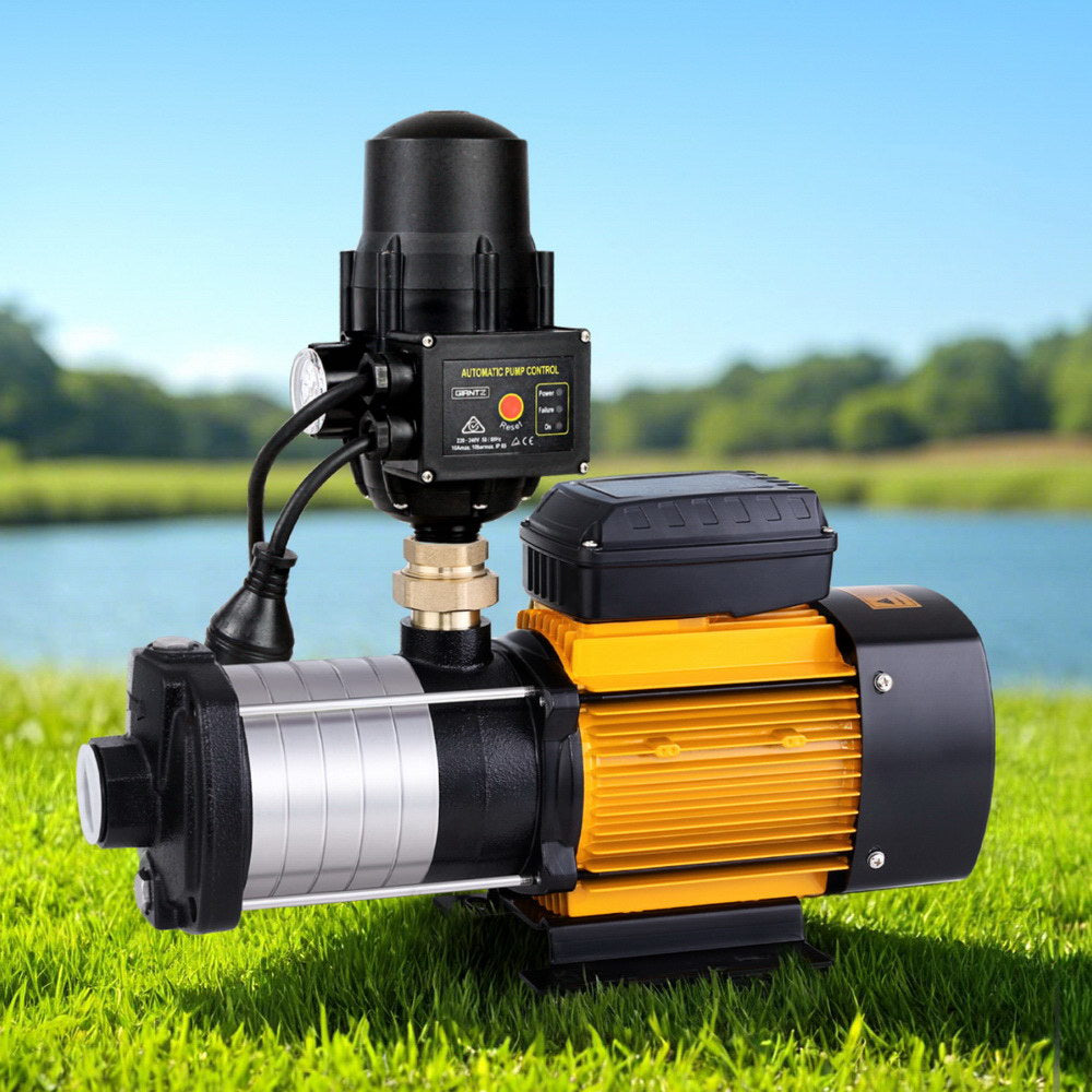 Garden Water Pump High Pressure 2500W Max 6-Stage Booster Pump House Black
