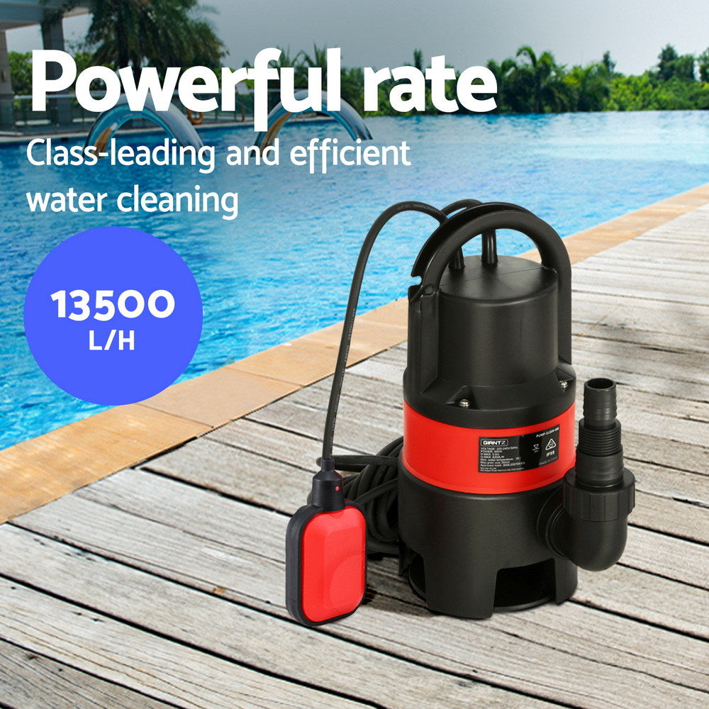 Giantz 750W Water Pump Dirty Submersible Sump Swim Pool Flooding Pond Clean
