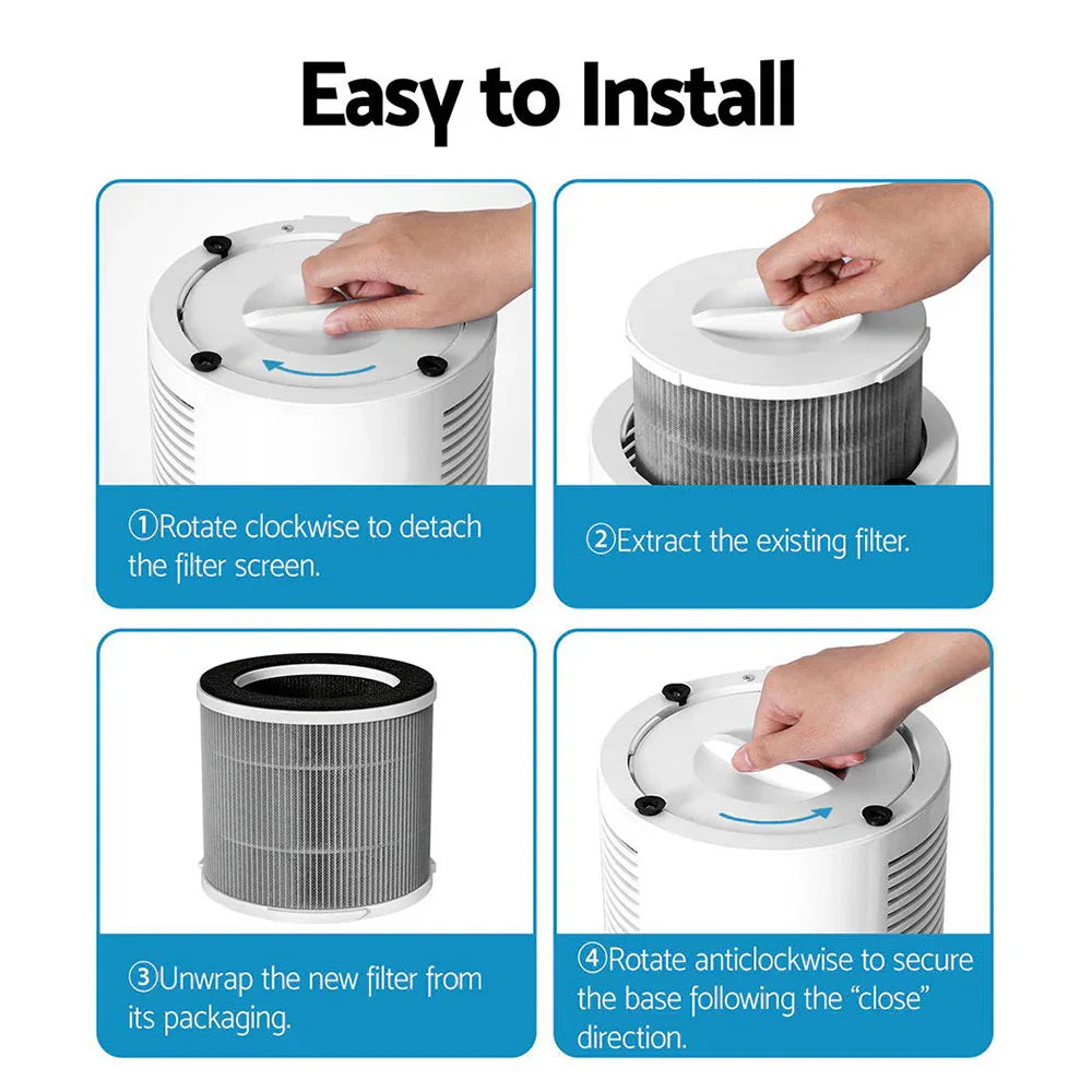 Air Purifier 3-layer HEPAh11 Filter Home Freshener Carbon PM2.5 Remover