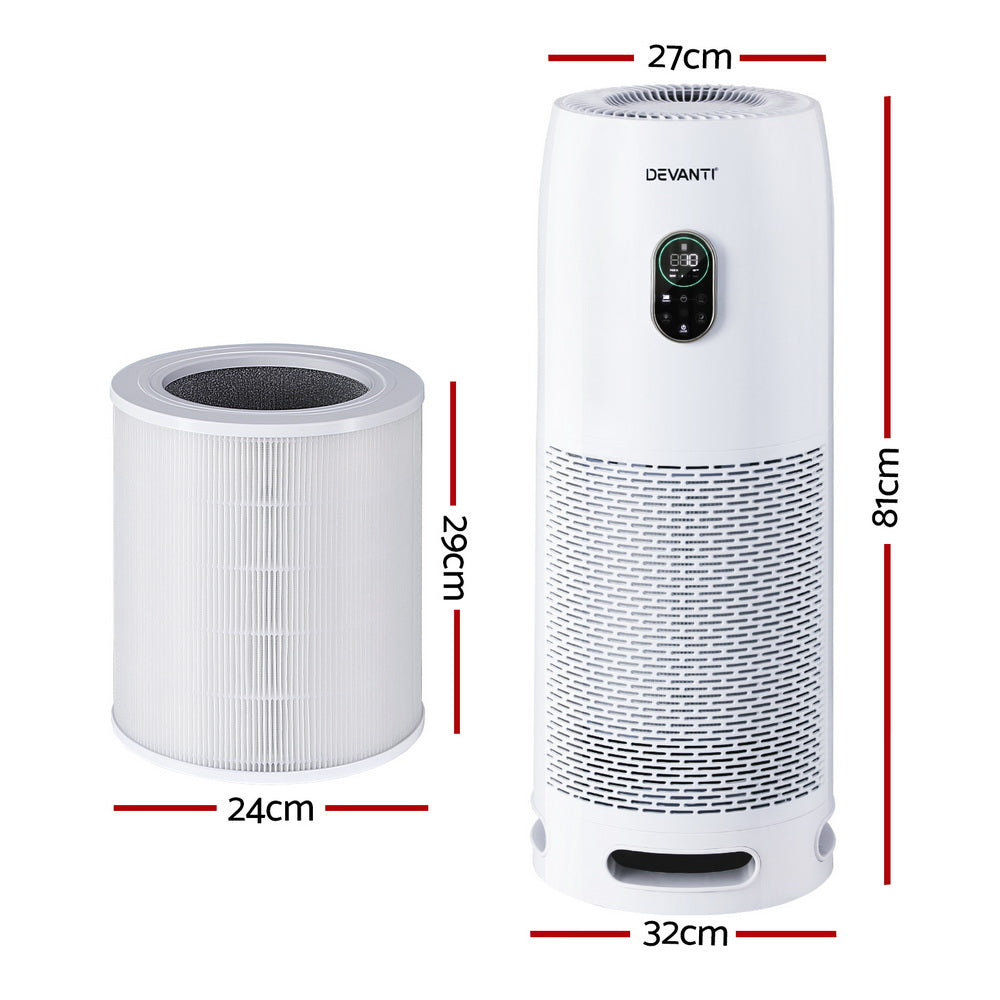 Devanti Air Purifier 4 Stage HEPA w/Replacement Filter