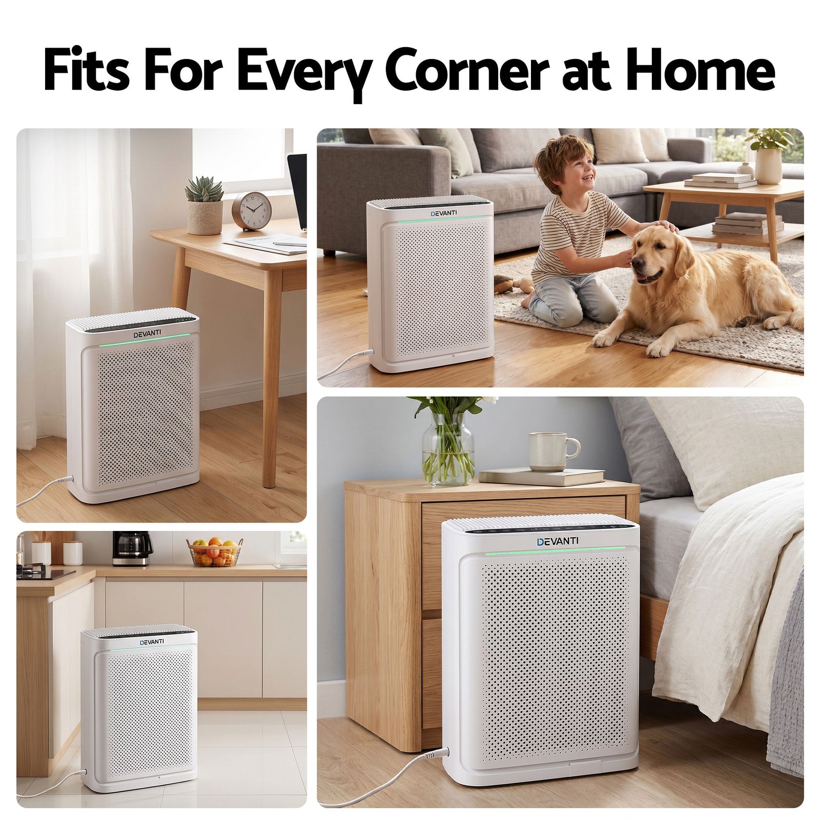 Air Purifier H12 HEPA Combo – 200m³/h PM2.5 Display with Spare Filter