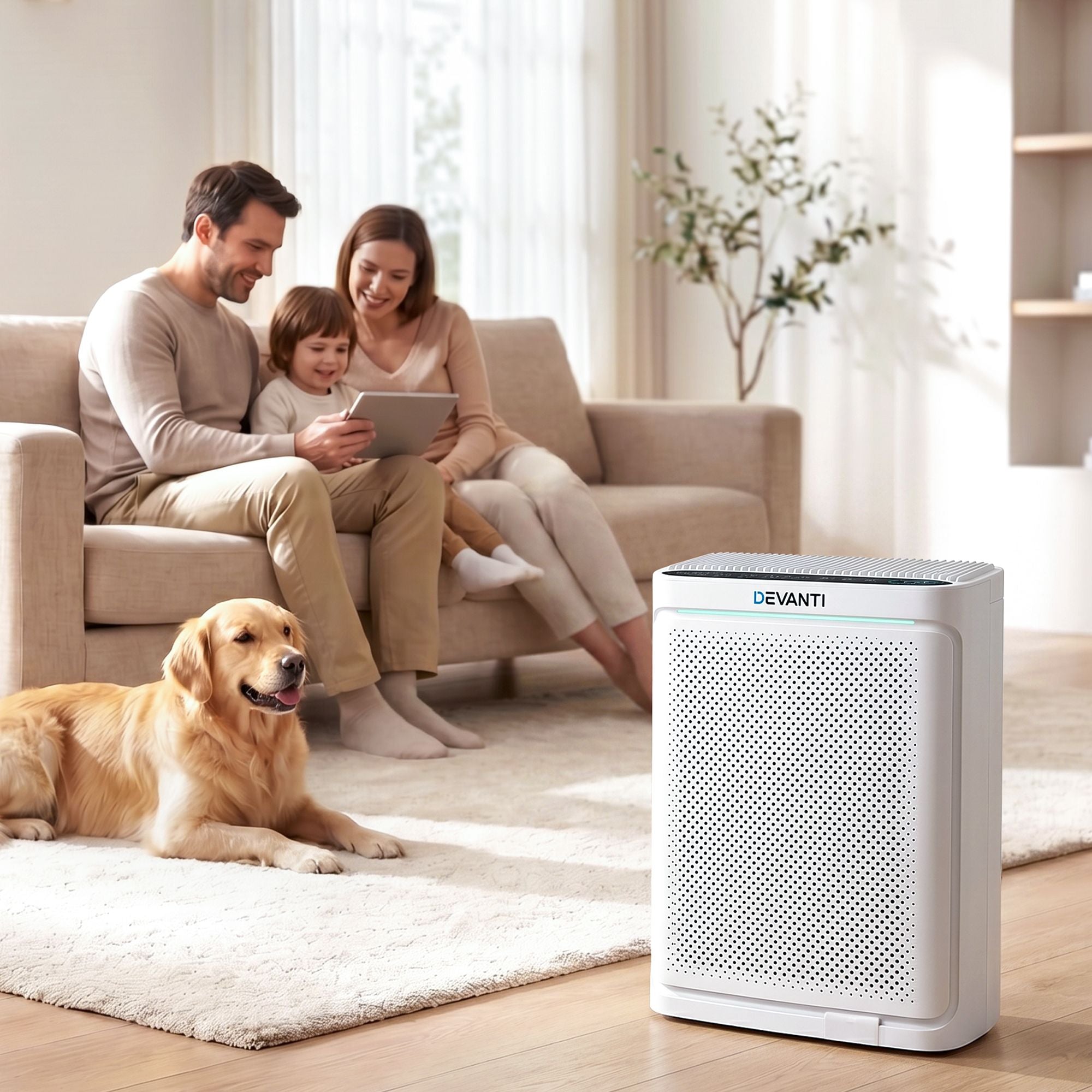 Air Purifier H12 HEPA Combo – 200m³/h PM2.5 Display with Spare Filter