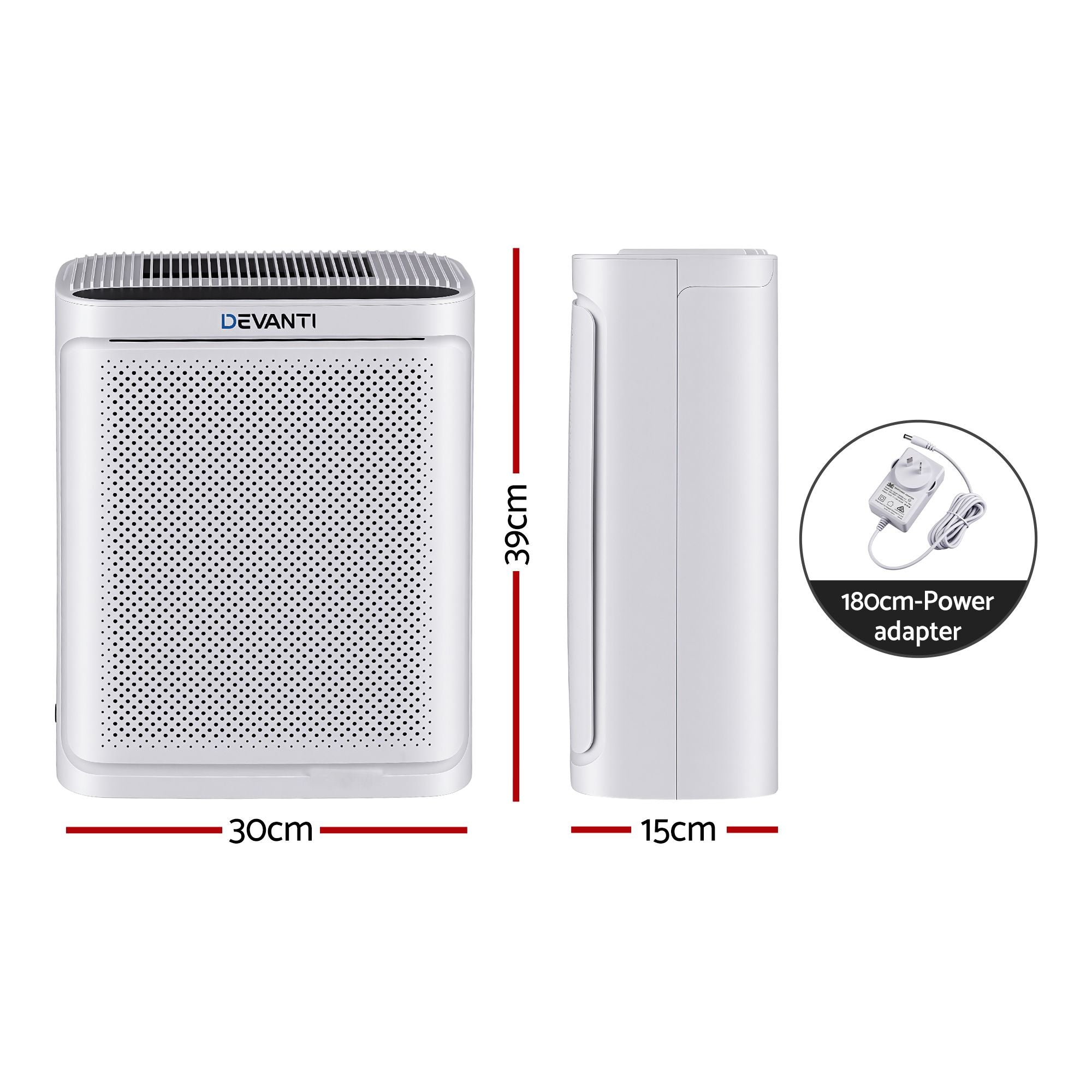 Air Purifier HEPA – 200m³/h PM2.5 Display Auto Mode Bedroom White