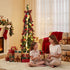Jingle Jollys 160cm Pre Lit Pop Up Christmas Tree Decorated 80 Warm White LED