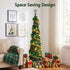 160cm Pop-Up Pre-Decorated Christmas Tree with LED Lights