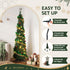 160cm Pop-Up Pre-Decorated Christmas Tree with LED Lights