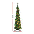 160cm Pop-Up Pre-Decorated Christmas Tree with LED Lights