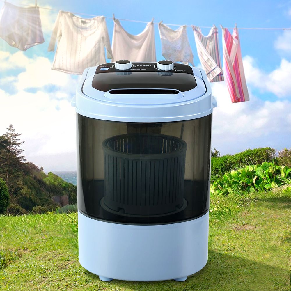 Portable Washing Machine – 3kg, 2‑in‑1 Wash & Spin, Shoe Brush, Compact