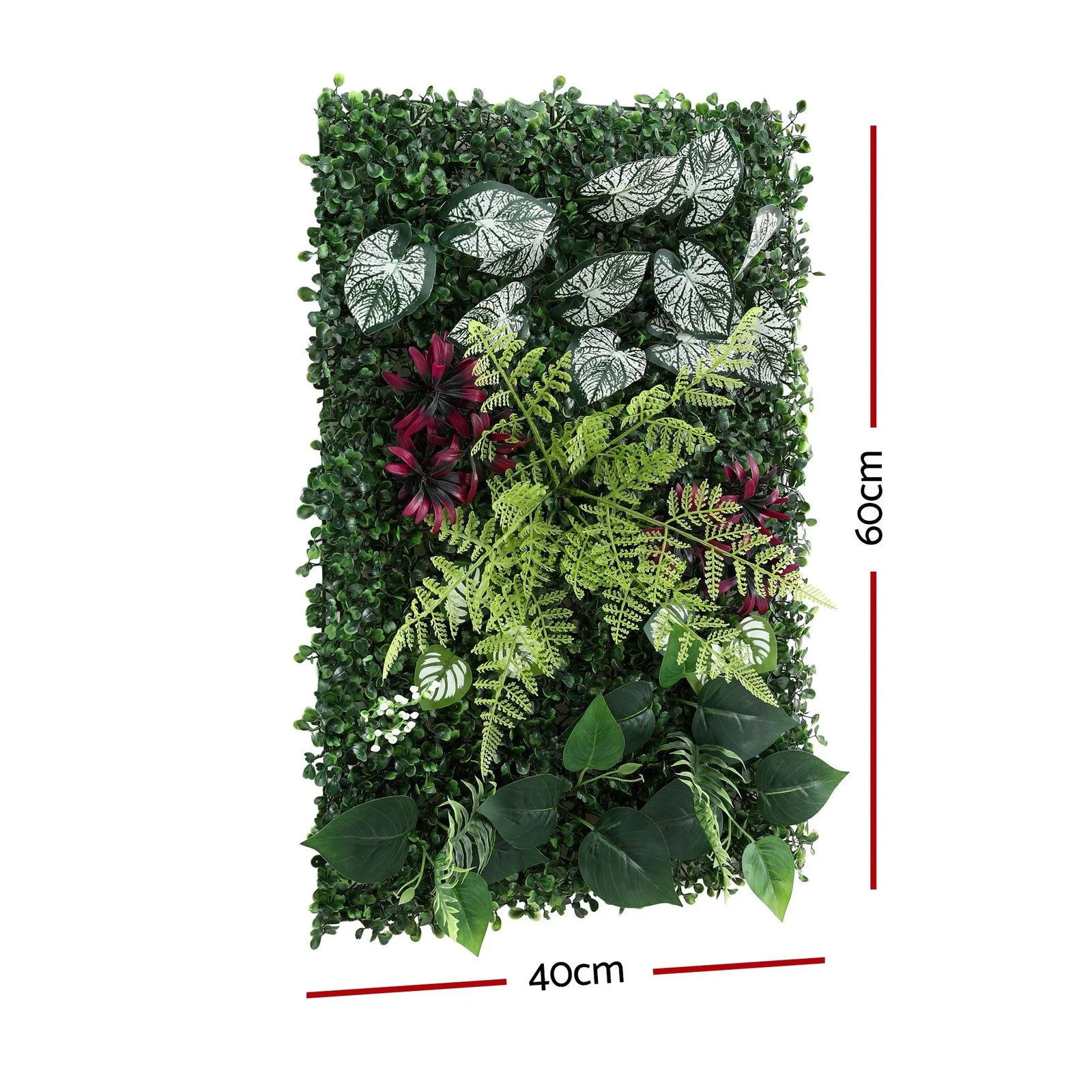 4PCS Artificial Plant Wall Panels 40X60CM Boxwood Panel Flower Backdrop Backyard Green Decor