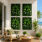 4PCS Artificial Plant Wall Panels 40X60CM Boxwood Panel Leaf Backdrop Backyard Green Decor