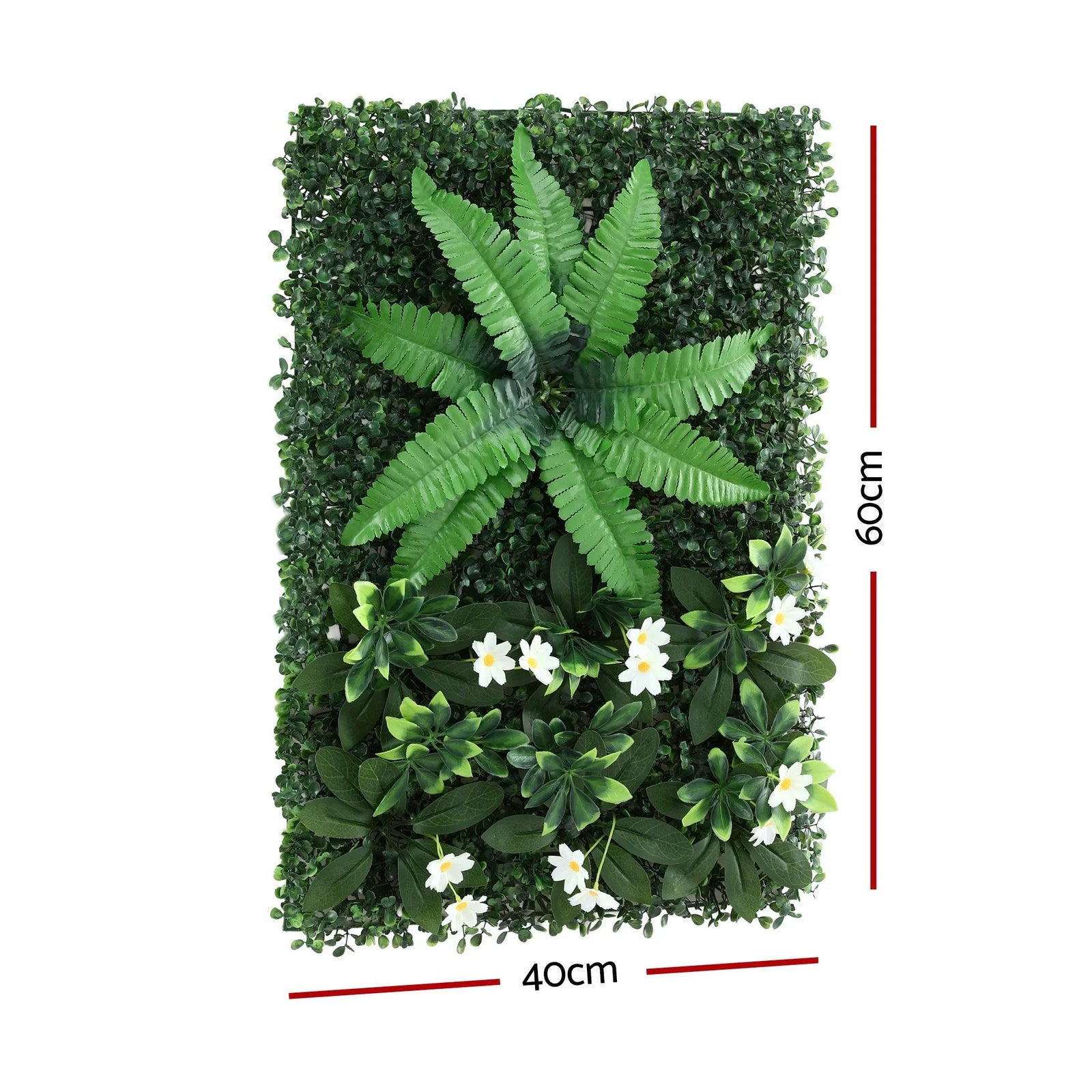 4PCS Artificial Plant Wall Panels 40X60CM Boxwood Panel Leaf Backdrop Backyard Green Decor