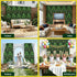 4PCS Artificial Plant Wall Panels 40X60CM Boxwood Panel Leaf Backdrop Backyard Green Decor