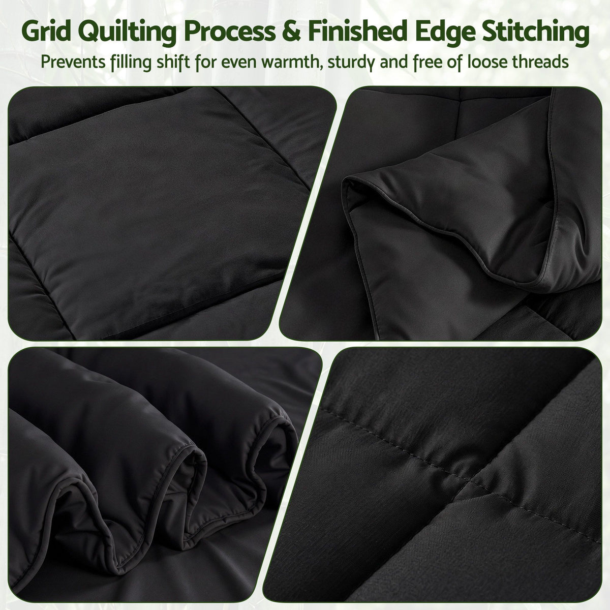 200GSM Bamboo Microfibre King Quilt, Lightweight All Season Doona Combo