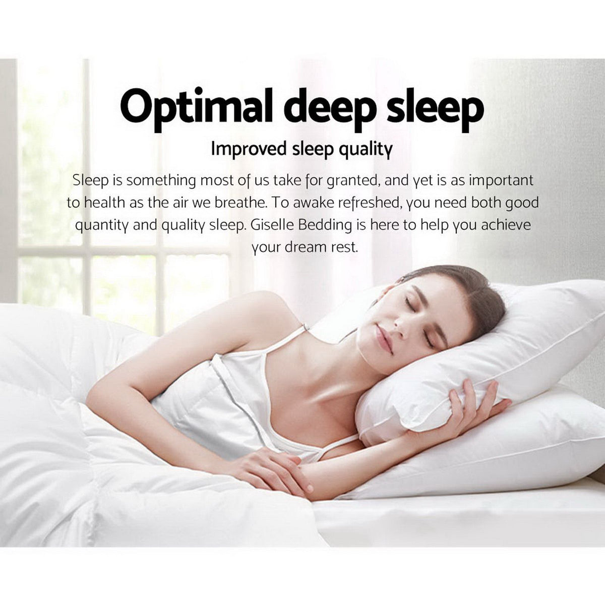 Giselle Bedding Bamboo Quilt 700GSM, Super King, Winter Warm, Microfibre White