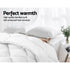 Giselle Bedding Bamboo Quilt 700GSM, Super King, Winter Warm, Microfibre White