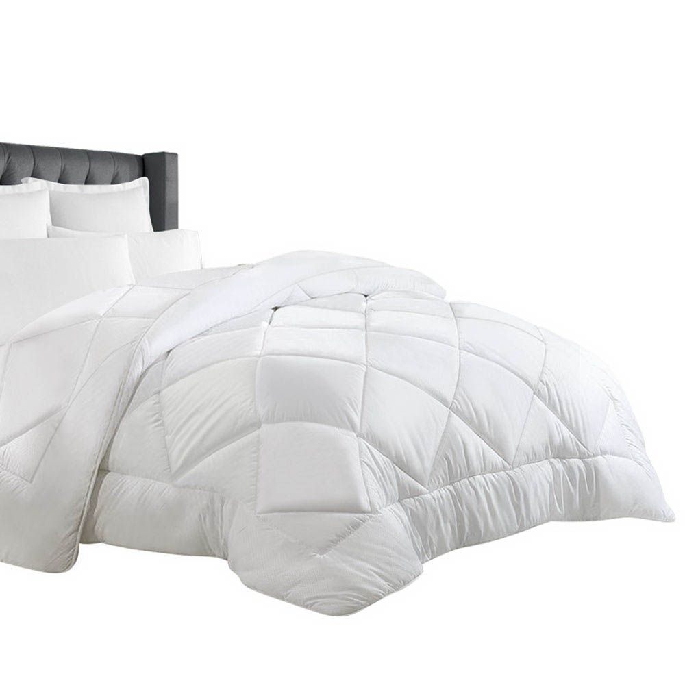Giselle Bedding Bamboo Quilt 700GSM, Super King, Winter Warm, Microfibre White