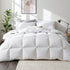 700GSM Duck Down Feather Quilt, Single Size Winter Doona, White Cotton