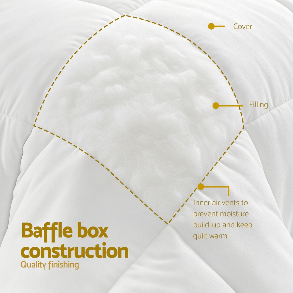 Double Size 400GSM Microfiber Quilt All Season Duvet Quilts Comforter Winter Summer