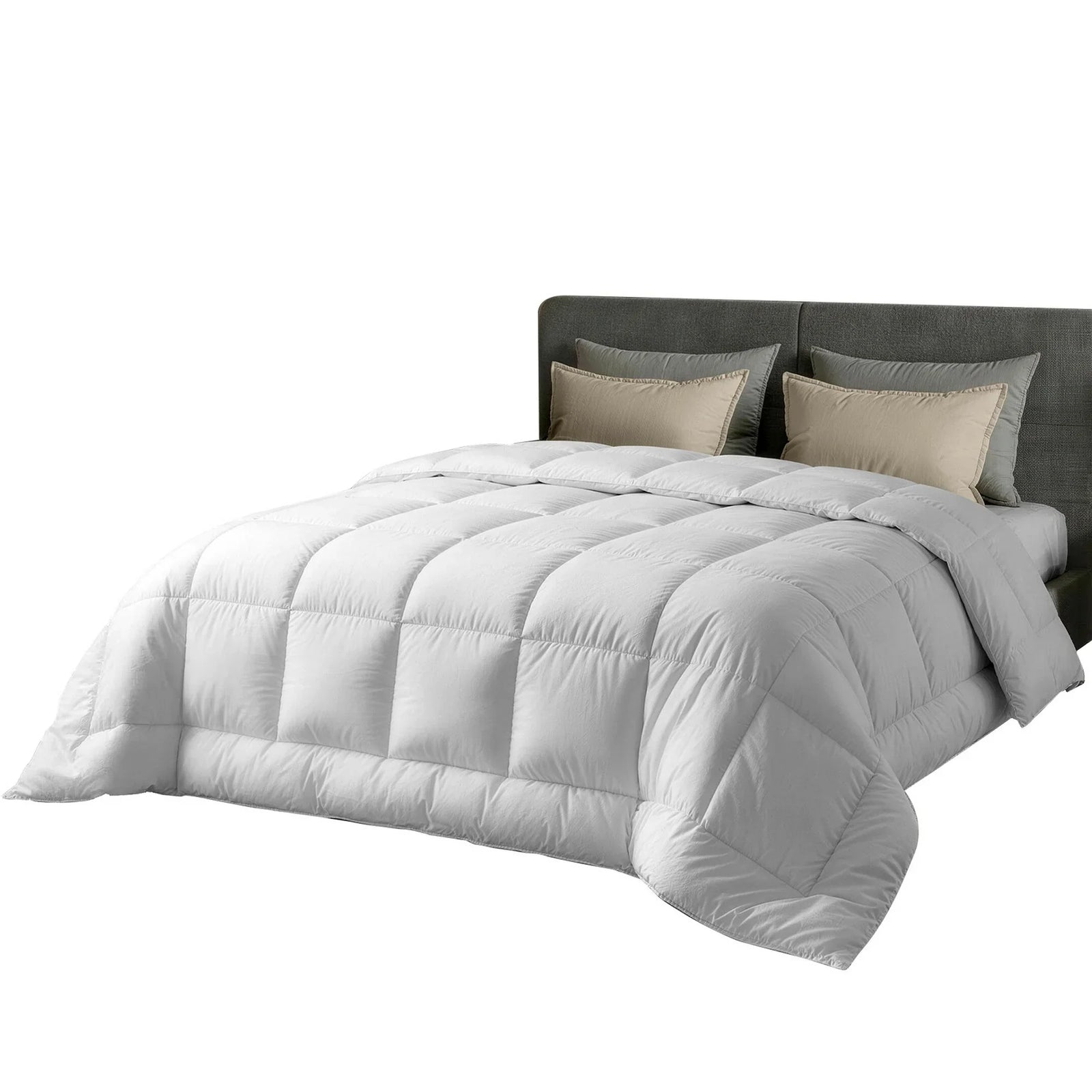 Wool Quilt 500GSM Thick King Winter Doona Baffle Box Construction 100% Wool Filling