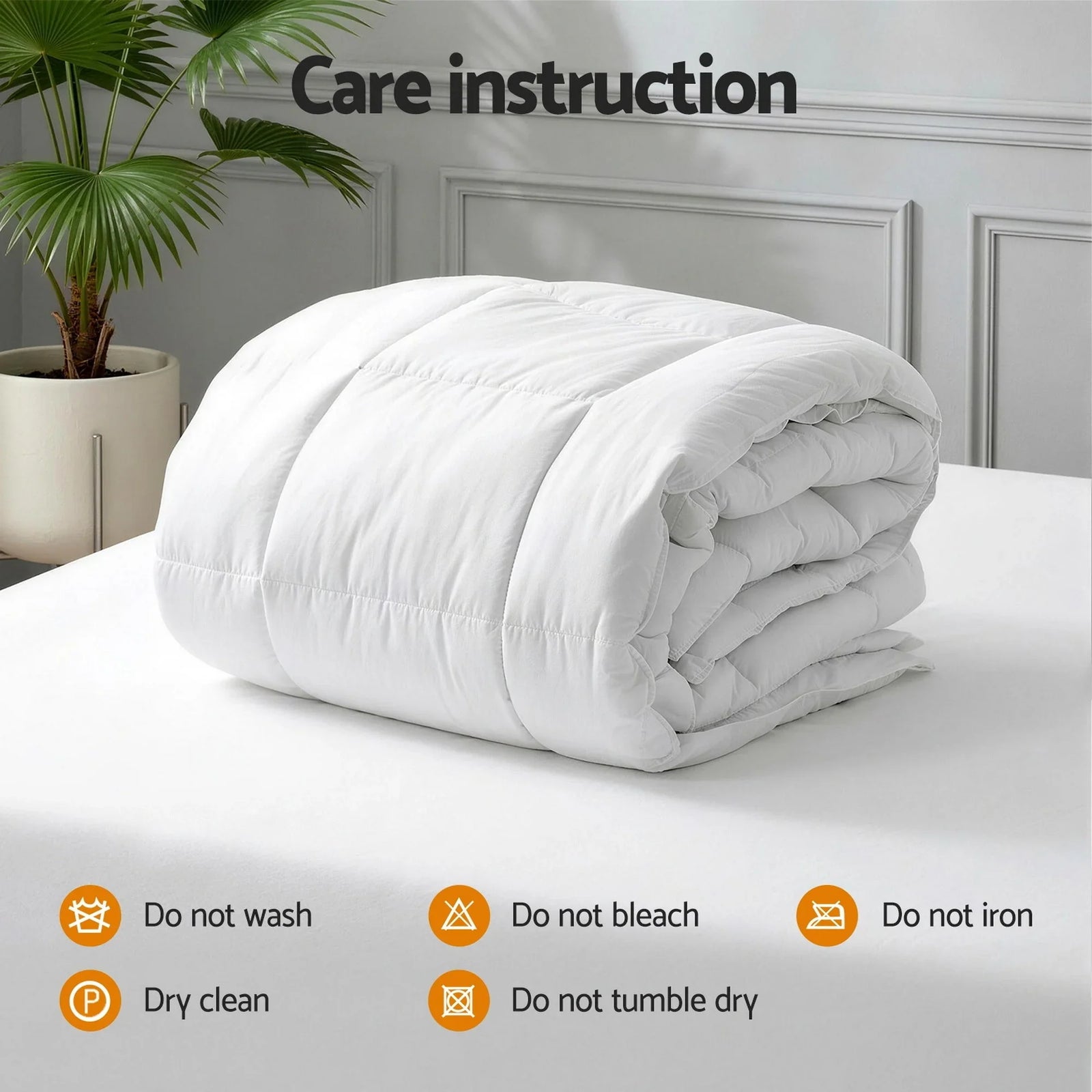 Wool Quilt 500GSM Thick King Winter Doona Baffle Box Construction 100% Wool Filling