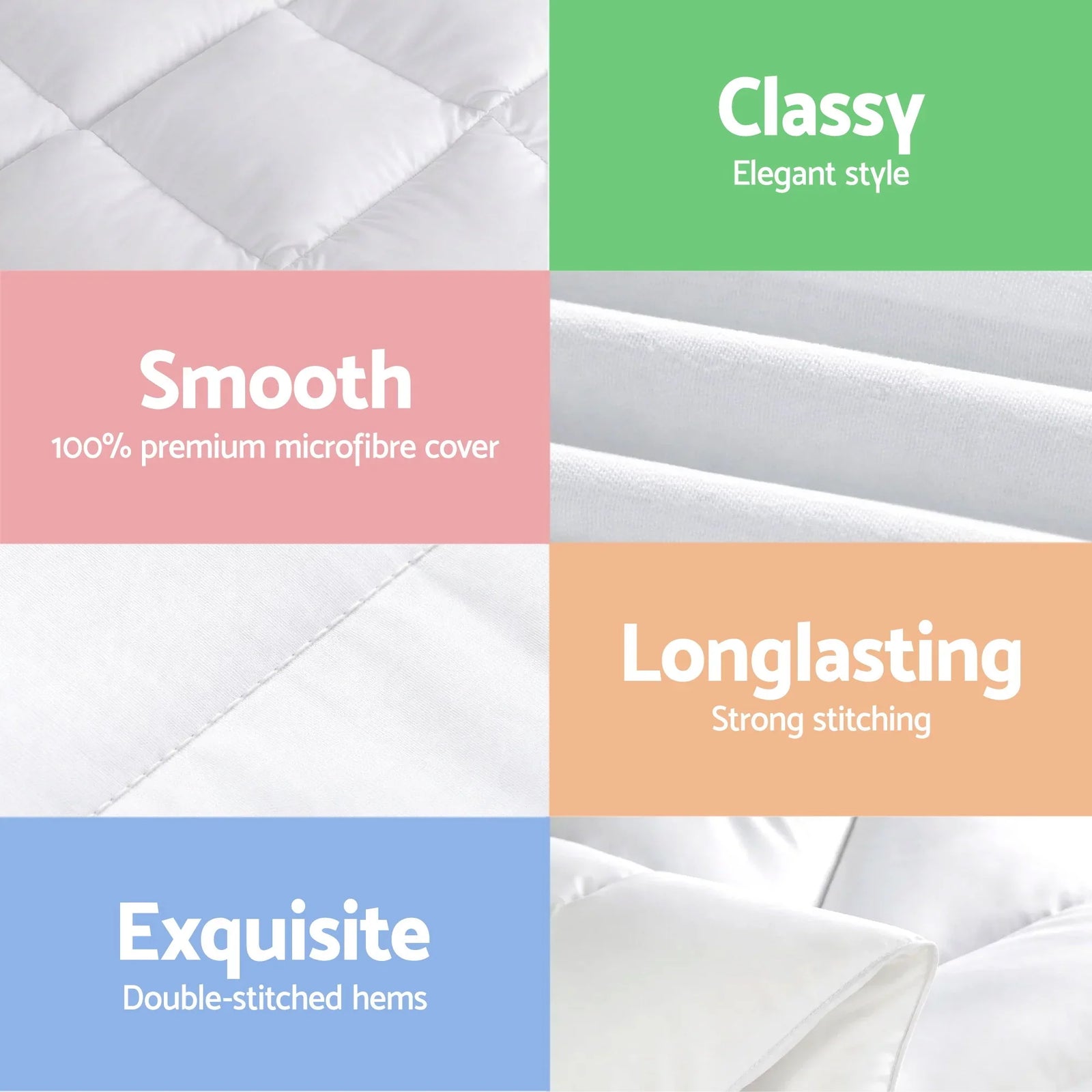 Wool Quilt 800GSM Extra Thick Double Winter Doona Baffle Box Construction 100% Wool Filling