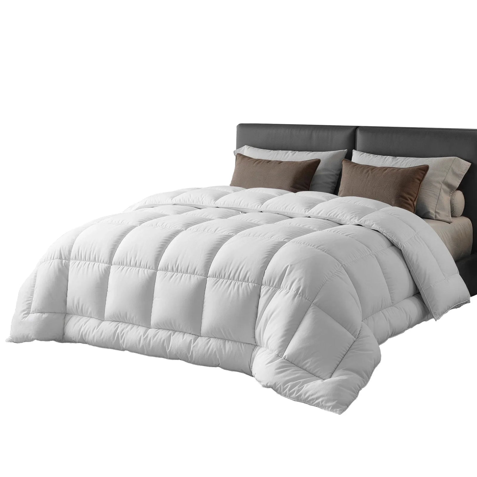 Wool Quilt 800GSM Extra Thick King Winter Doona Baffle Box Construction 100% Wool Filling