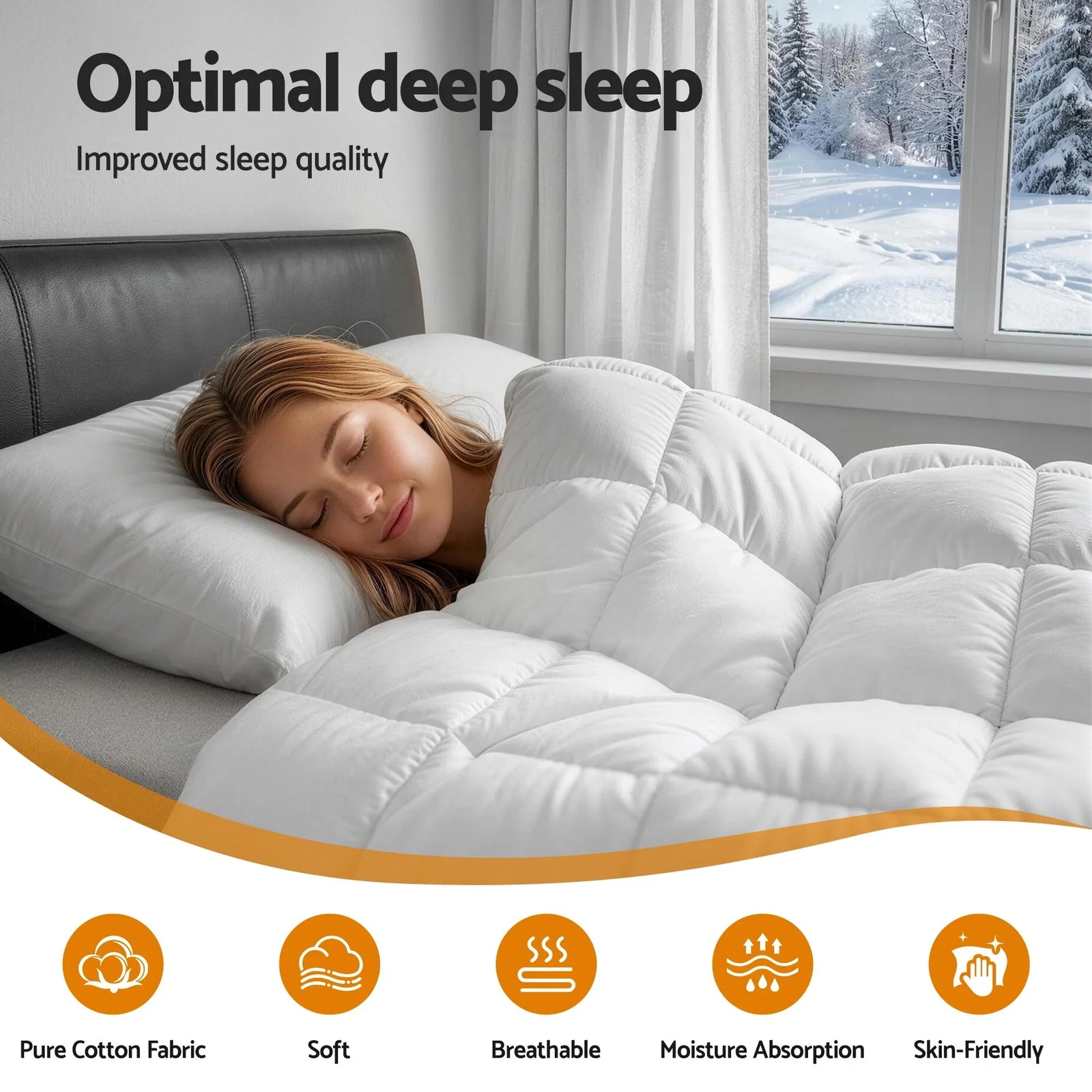 Wool Quilt 800GSM Extra Thick Queen Winter Doona Baffle Box Construction 100% Wool Filling